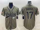 Men's Miami Dolphins #17 Jaylen Waddle Olive 2022 Salute To Service Cool Base Stitched Baseball Jersey,baseball caps,new era cap wholesale,wholesale hats